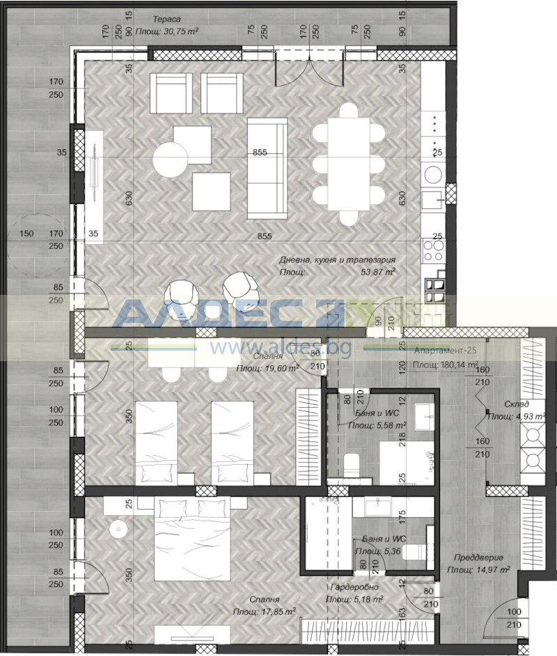 Myytävänä  2 makuuhuonetta Sofia , Zona B-18 , 212 neliömetriä | 42224386