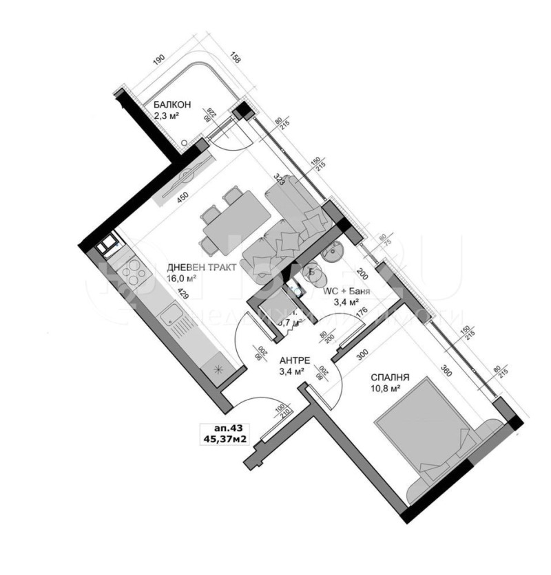 À vendre  1 chambre Varna , Vladislav Varnentchik 1 , 52 m² | 21428232 - image [3]