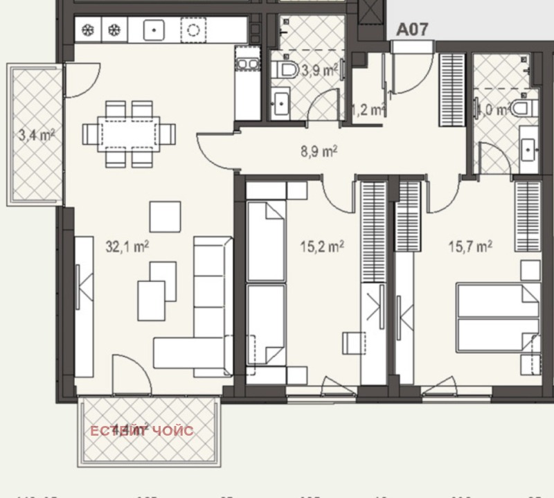 For Sale  2 bedroom Sofia , Dragalevtsi , 120 sq.m | 79895130 - image [2]