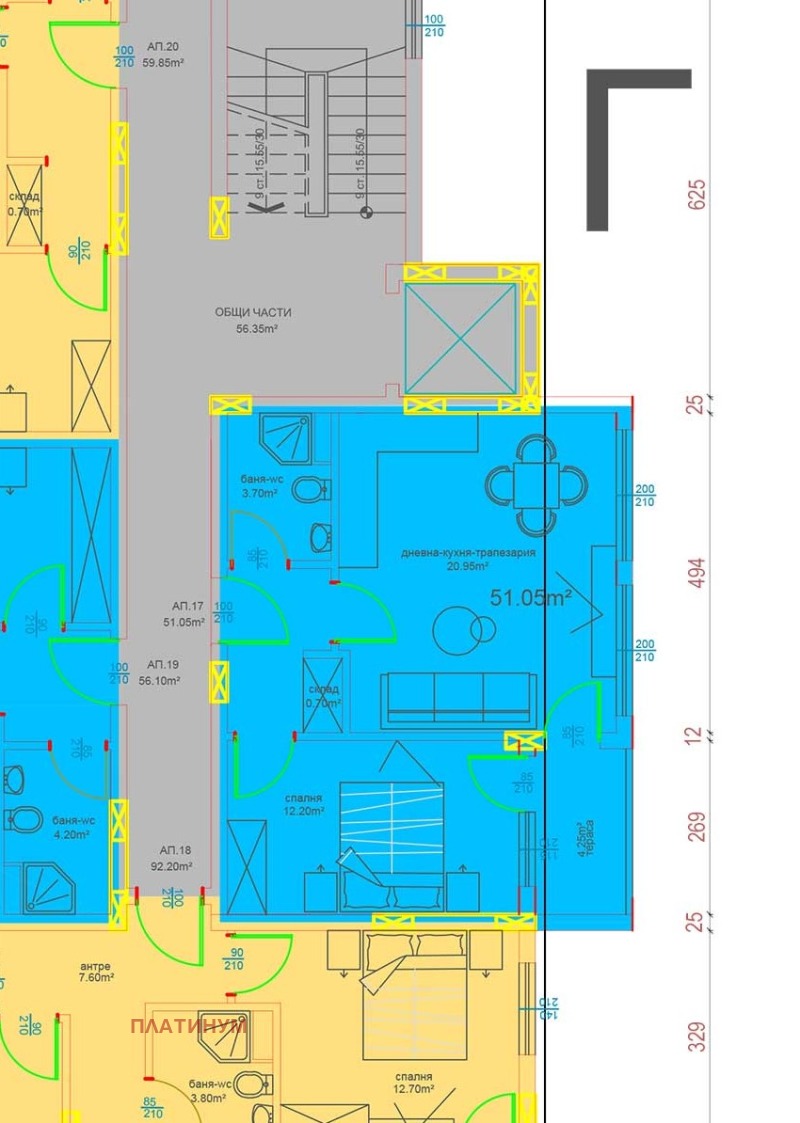 For Sale  1 bedroom Burgas , Meden rudnik - zona D , 60 sq.m | 77209172 - image [14]