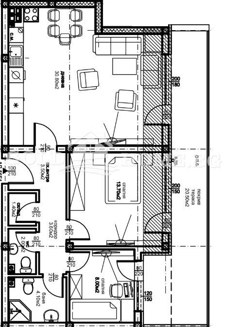 Till salu  2 sovrum Plovdiv , Ostromila , 111 kvm | 89490473 - bild [2]