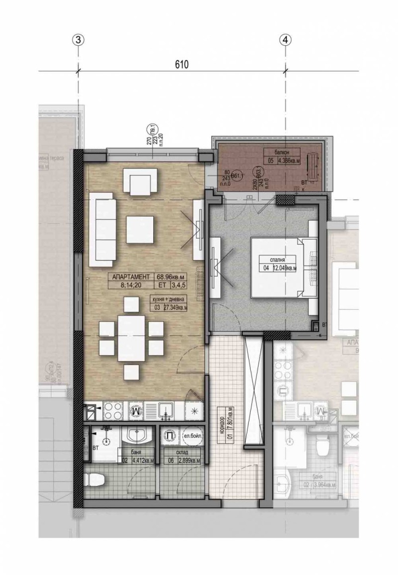 For Sale  1 bedroom Sofia , Druzhba 2 , 84 sq.m | 97642497 - image [3]