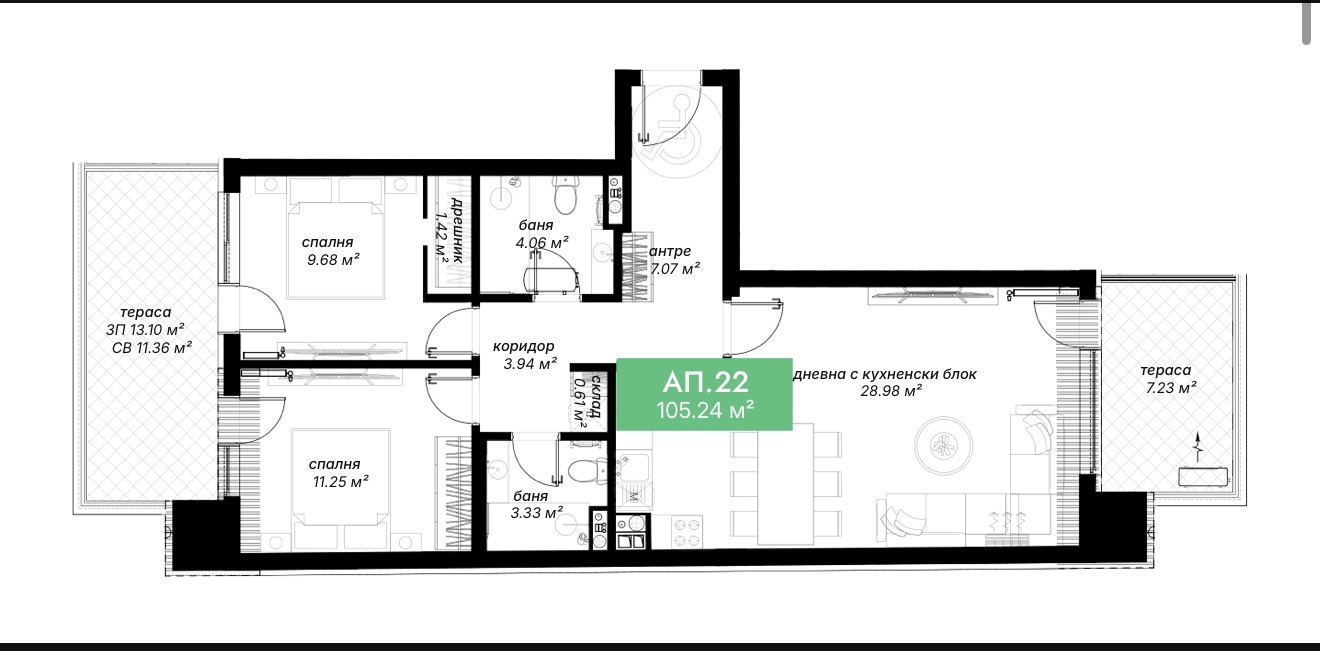Продава 3-СТАЕН, гр. София, Света Троица, снимка 3 - Апартаменти - 56163770