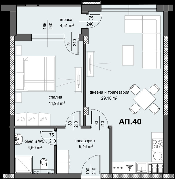 En venta  1 dormitorio Plovdiv , Tsentar , 84 metros cuadrados | 51918033 - imagen [8]