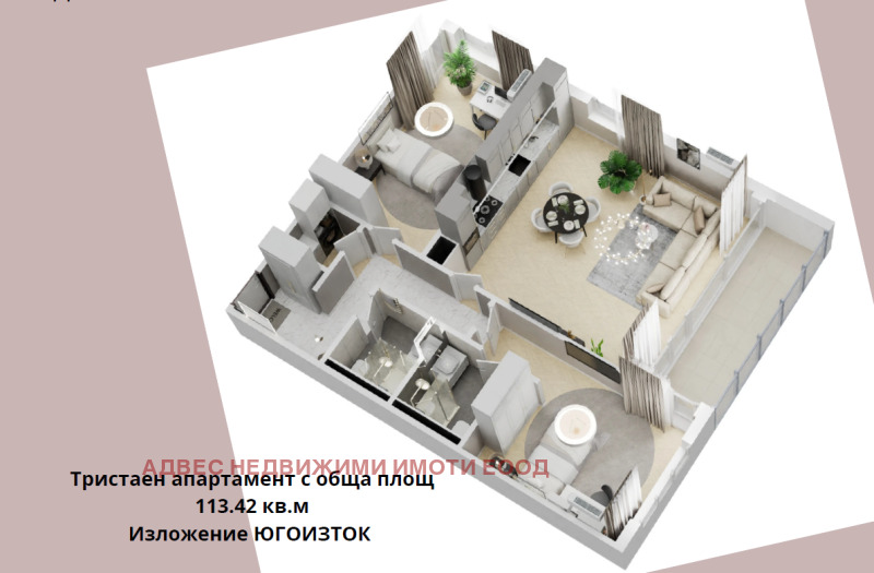 In vendita  2 camere da letto Varna , Kajsieva gradina , 113 mq | 66842652 - Immagine [2]