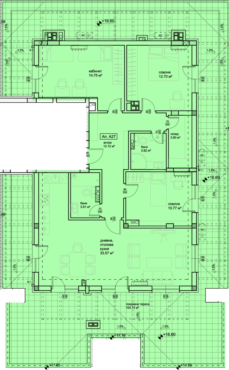 Продаја  3 спаваће собе Пловдив , Христо Смирненски , 258 м2 | 87883093 - слика [12]