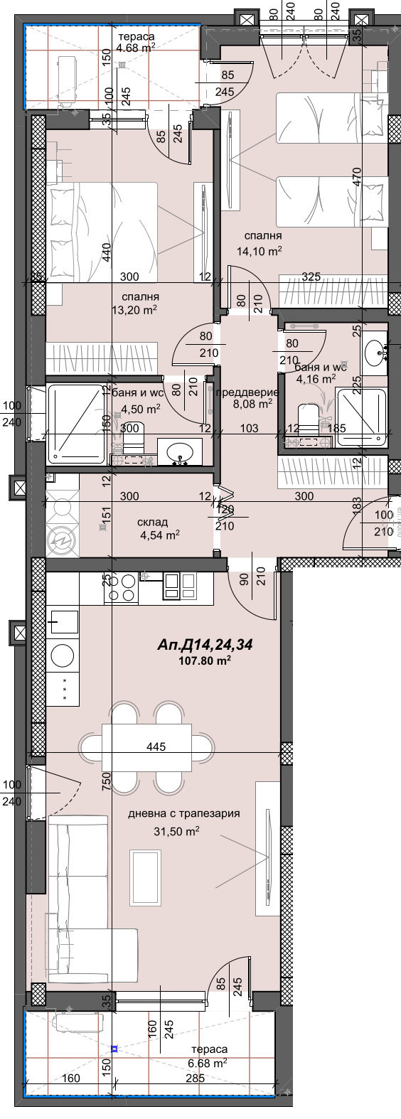 Te koop  2 slaapkamers Plovdiv , Trakija , 128 m² | 40562161 - afbeelding [2]