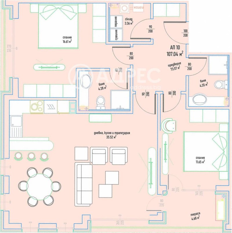 De vânzare  2 dormitoare Sofia , Malinova dolina , 130 mp | 48456883 - imagine [6]