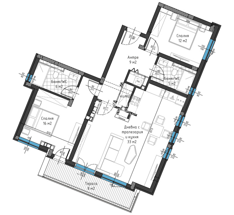 Продава  3-стаен град Пловдив , Център , 124 кв.м | 24221543 - изображение [2]