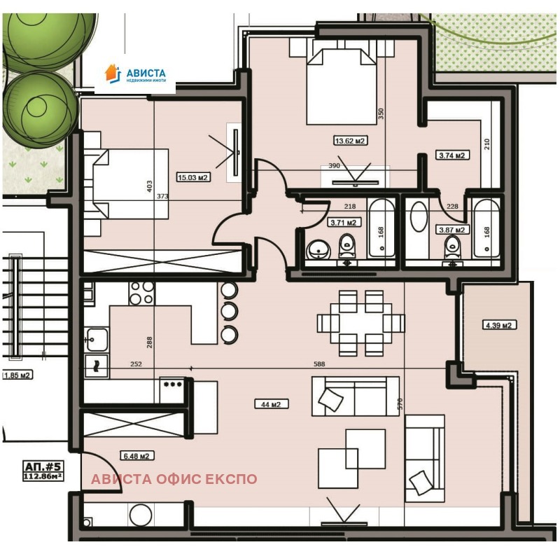 En venta  2 dormitorios Sofia , Simeonovo , 129 metros cuadrados | 30127224