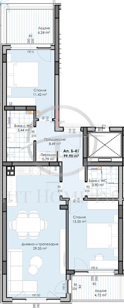 Te koop  2 slaapkamers Plovdiv , Gagarin , 116 m² | 60209881 - afbeelding [5]