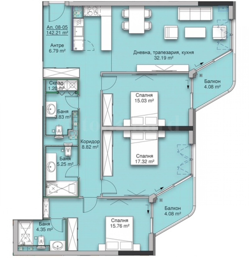Продава 4-СТАЕН, гр. София, Кръстова вада, снимка 12 - Апартаменти - 53112730