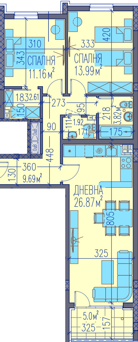 Til salg  2 soveværelser Plovdiv , Trakiya , 108 kvm | 48345911 - billede [2]