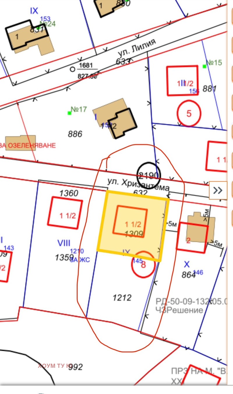 Продава ПАРЦЕЛ в град София, гр. Банкя - 750 кв.м / 84 999 € » 166 243.59 лв., ХОУМ ТУ Ю