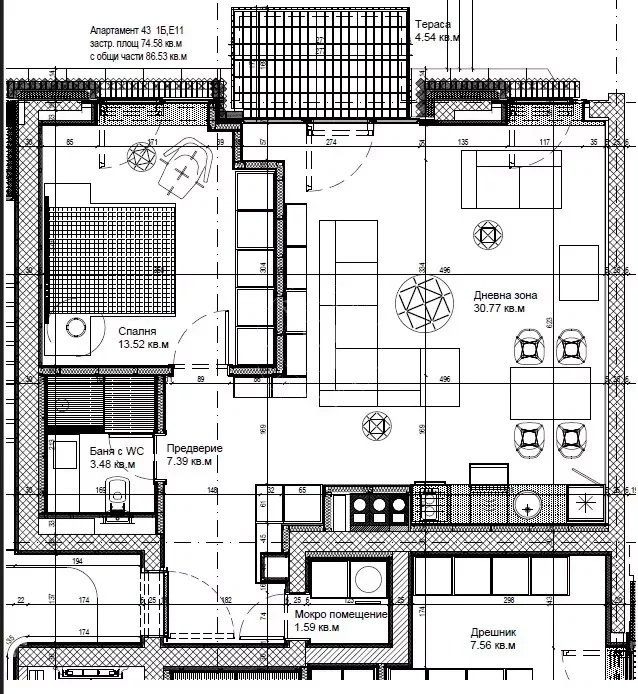 На продаж  1 спальня София , Манастирски ливади , 86 кв.м | 80850894 - зображення [8]