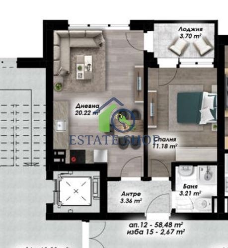 Продава 2-СТАЕН, гр. Пловдив, Остромила, снимка 2 - Апартаменти - 52388948