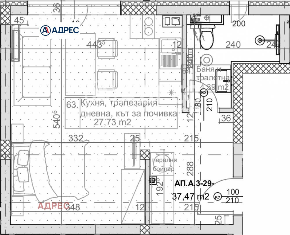Продава 1-СТАЕН, гр. Варна, к.к. Слънчев ден, снимка 2 - Апартаменти - 54564710