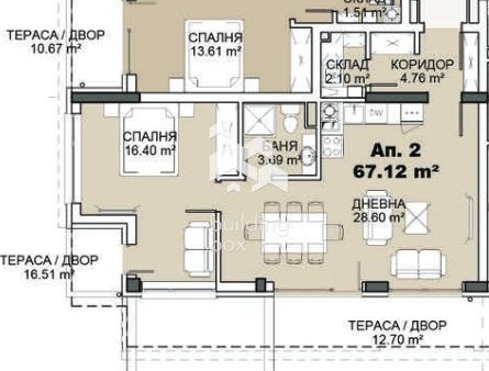 Till salu  1 sovrum Sofia , m-t Gardova glava , 79 kvm | 43120427 - bild [12]