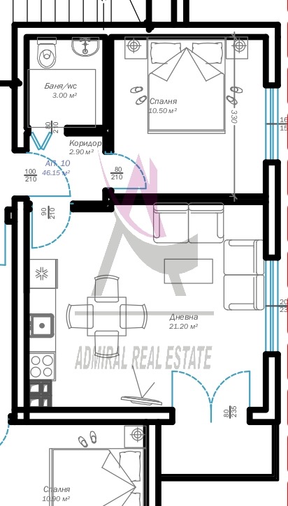 À venda  1 quarto Varna , Vazrajdane 3 , 53 m² | 41608429 - imagem [3]