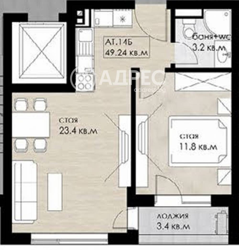 Продава 2-СТАЕН, гр. София, Дружба 2, снимка 5 - Апартаменти - 54368199