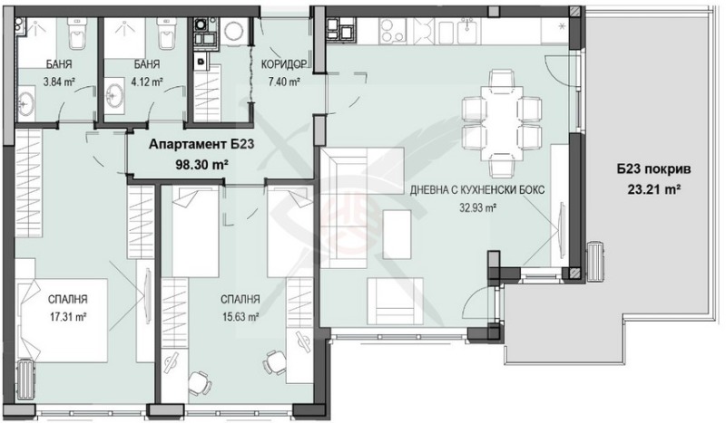 Na sprzedaż  2 sypialnie Sofia , Krastowa wada , 113 mkw | 95785203