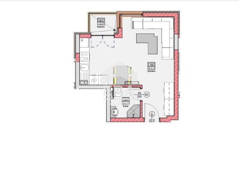 Til salg  Studie Varna , Vinitsa , 43 kvm | 32883246 - billede [5]