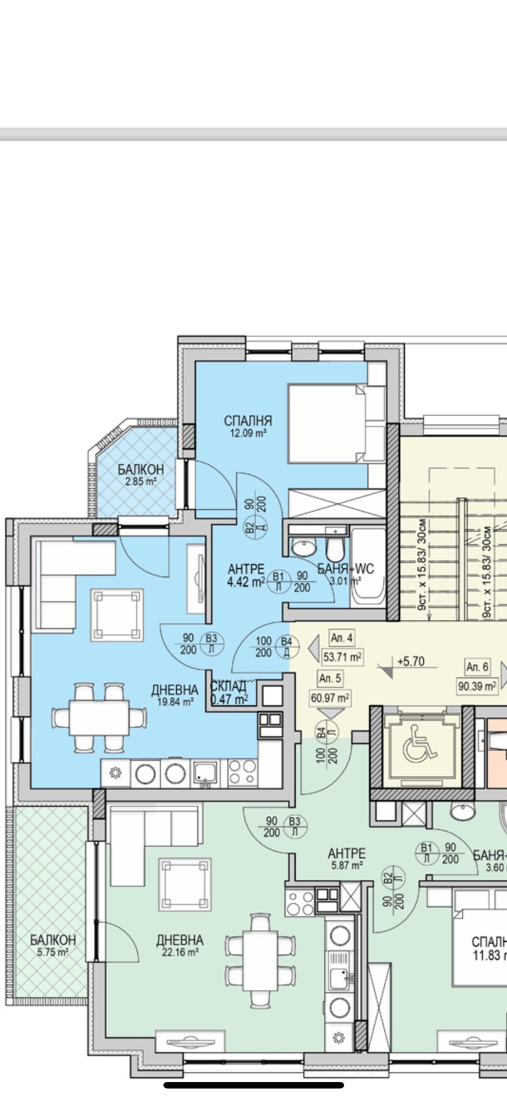 Продава 2-СТАЕН, гр. София, Кръстова вада, снимка 2 - Aпартаменти - 48751600