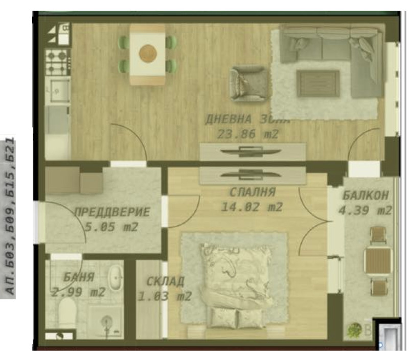 Продава 2-СТАЕН, гр. Пловдив, Беломорски, снимка 4 - Апартаменти - 53109393