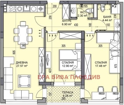 Продава 3-СТАЕН, гр. Пловдив, Гагарин, снимка 10 - Апартаменти - 53503719