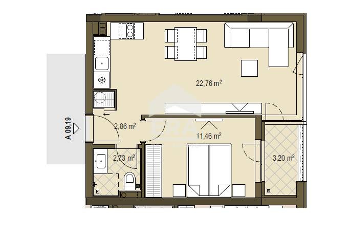 Продаја  1 спаваћа соба Софија , Врабница 1 , 60 м2 | 54420896 - слика [4]