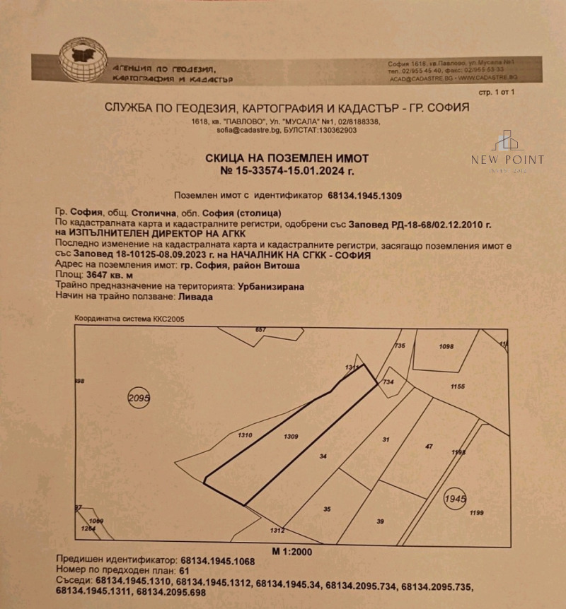 Продава ПАРЦЕЛ, гр. София, м-т Киноцентъра, снимка 2 - Парцели - 53463962