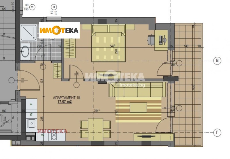 Zu verkaufen  1 Schlafzimmer Sofia , Banischora , 67 qm | 17952666 - Bild [3]