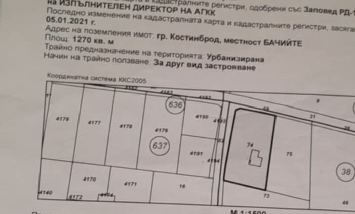 Продава ПАРЦЕЛ, гр. Костинброд, област София област, снимка 1 - Парцели - 48613626