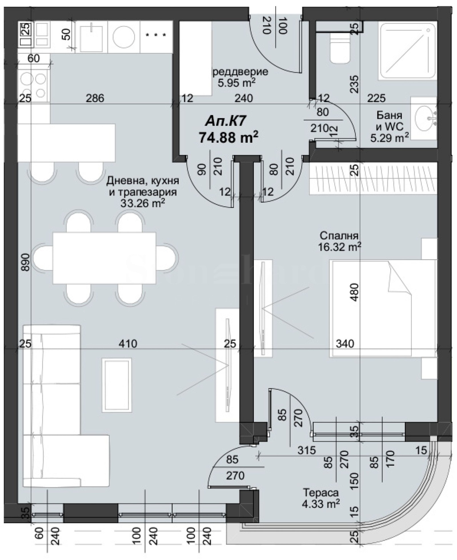 Продава 2-СТАЕН, гр. Пловдив, Тракия, снимка 7 - Апартаменти - 54376561