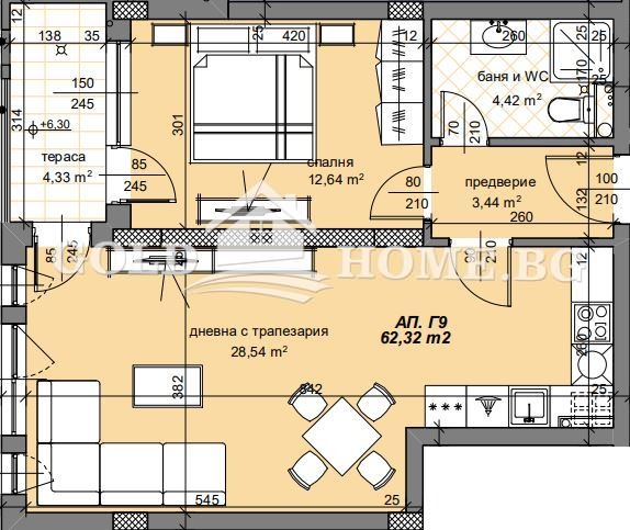 Na prodej  1 ložnice Plovdiv , Christo Smirnenski , 75 m2 | 85898371 - obraz [6]