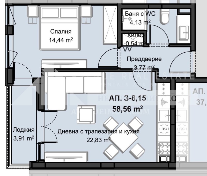 Til salg  1 soveværelse Plovdiv , Hristo Smirnenski , 71 kvm | 27861106 - billede [2]