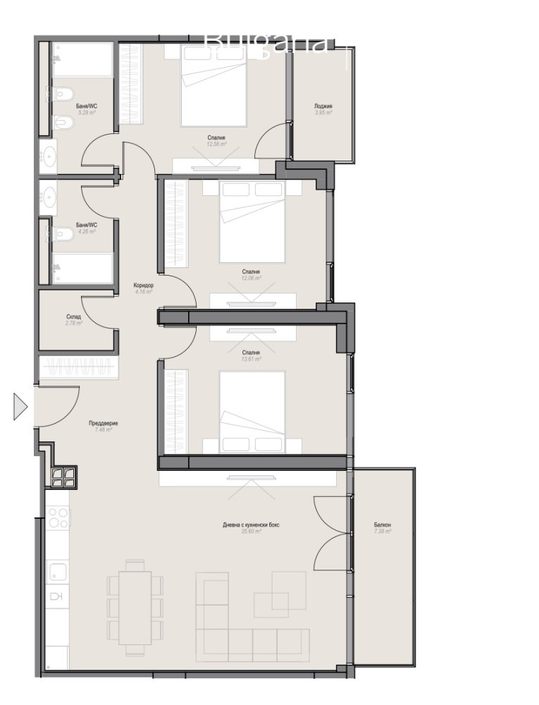 Продава 4-СТАЕН, гр. София, Оборище, снимка 8 - Апартаменти - 54266439