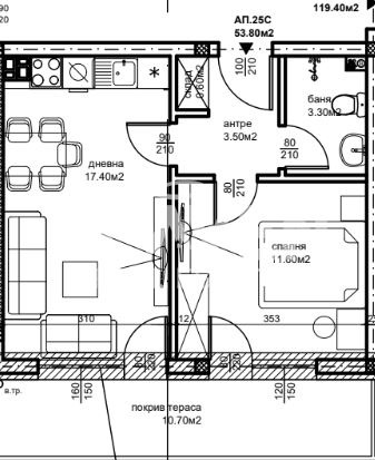 Продава  2-стаен град Пловдив , Беломорски , 60 кв.м | 28082599 - изображение [3]
