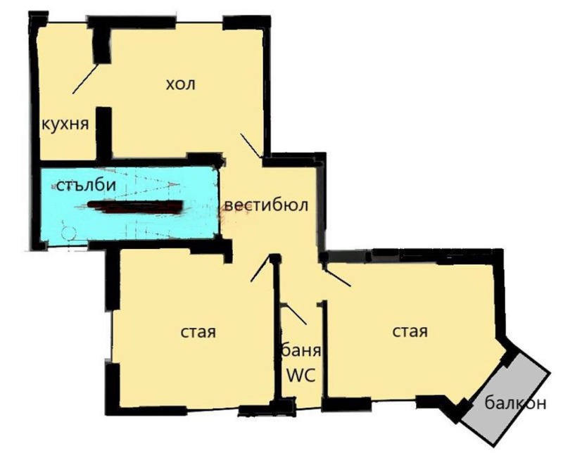 Продава 3-СТАЕН, гр. София, Център, снимка 4 - Aпартаменти - 48113714