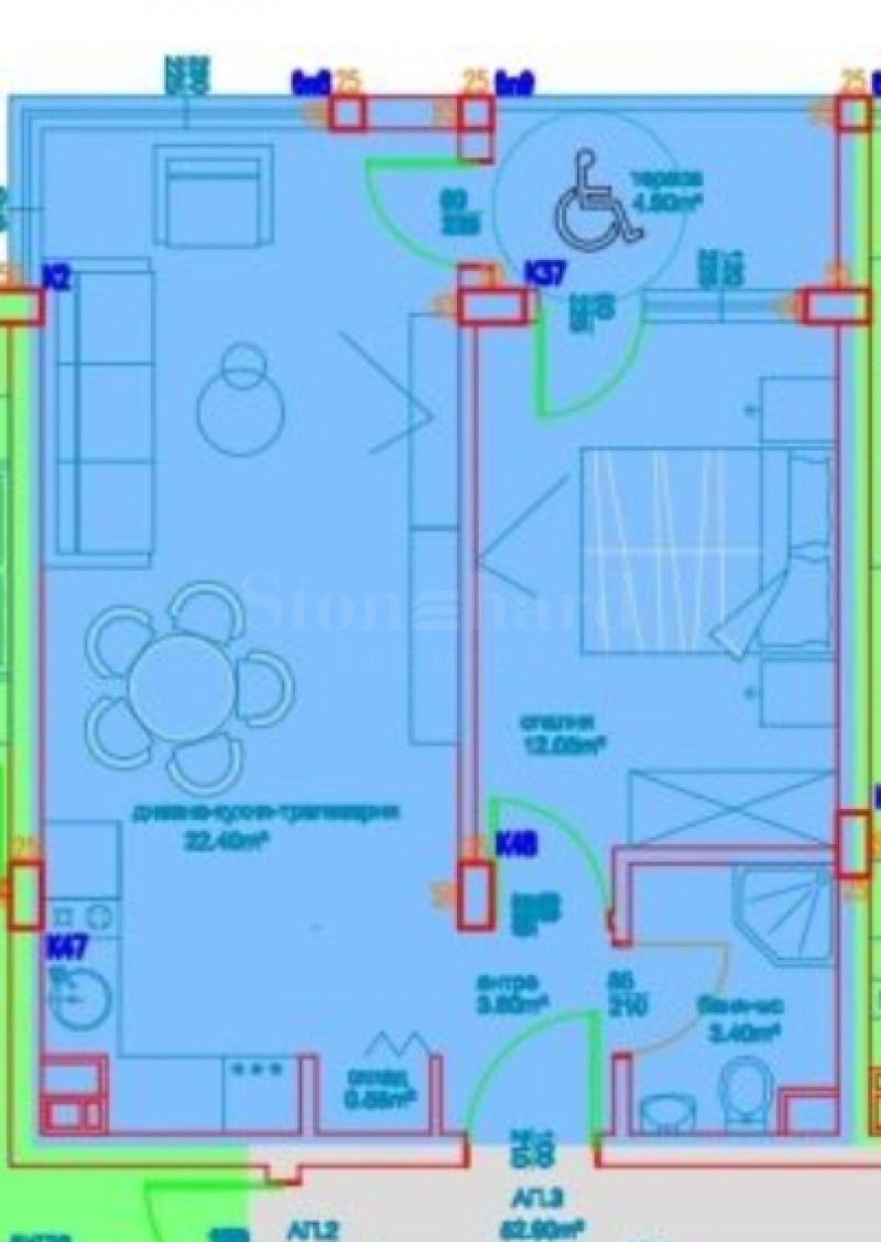Продава 2-СТАЕН в град Бургас, Славейков - 59 кв.м / 110 371 € » 215 866.91 лв., СТОУНХАРД ПРЕМИЪР В СТРАНАТА И ЧУЖБИНА