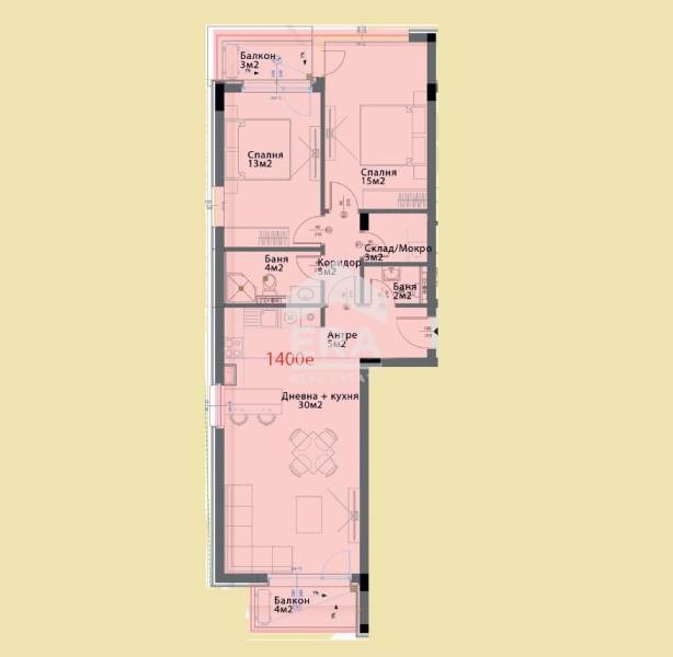 Продава 3-СТАЕН, гр. София, Модерно предградие, снимка 2 - Апартаменти - 53172325