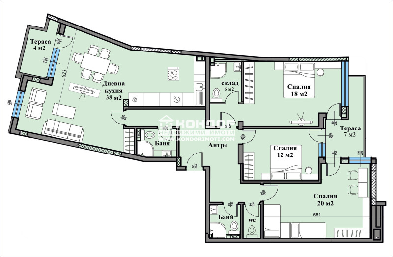 Satılık  3+ yatak odası Plovdiv , Centar , 164 metrekare | 93495151 - görüntü [5]