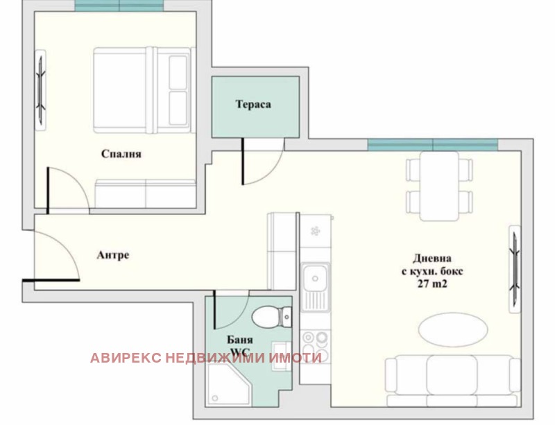 Te koop  1 slaapkamer Plovdiv , Trakija , 63 m² | 23086887 - afbeelding [2]