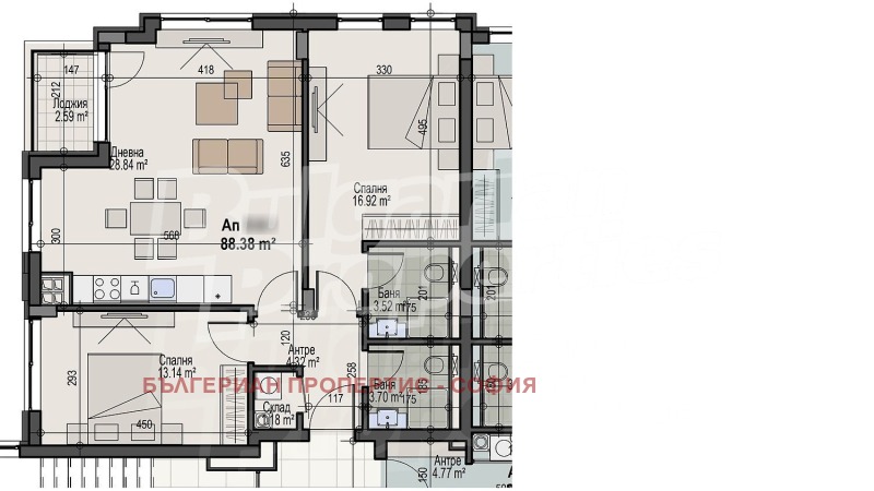 Продава 3-СТАЕН, гр. София, Манастирски ливади, снимка 5 - Апартаменти - 53232288