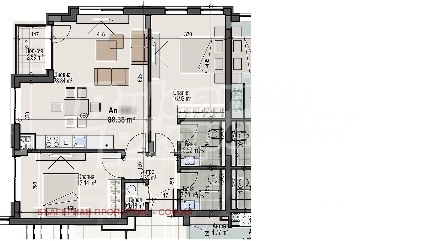 Продава 3-СТАЕН, гр. София, Манастирски ливади, снимка 5 - Апартаменти - 53232288