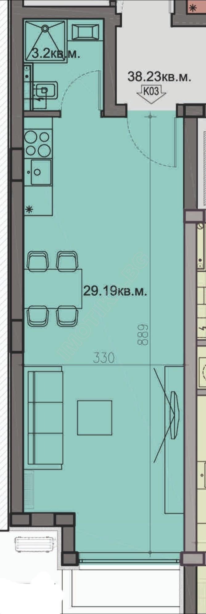 Продава 1-СТАЕН, гр. Варна, Бриз, снимка 2 - Апартаменти - 52623836