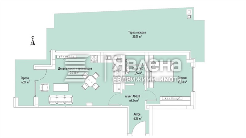 Продава 2-СТАЕН, гр. София, Лозенец, снимка 6 - Aпартаменти - 47611402