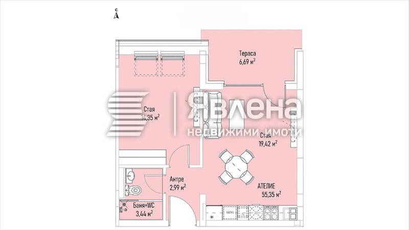 Продава 2-СТАЕН, гр. София, Лозенец, снимка 4 - Aпартаменти - 47611402