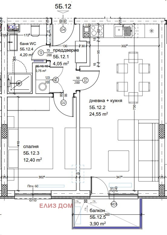 À venda  1 quarto Varna , Kaisieva gradina , 67 m² | 23479826 - imagem [2]