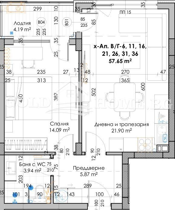 На продаж  1 спальня Пловдив , Южен , 72 кв.м | 44835496 - зображення [7]